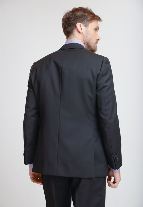Traje Suit Separate Formal Hombre Lana S100'S Regular Mix&Color Negro
