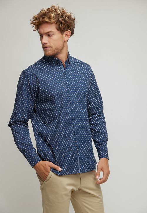 Camisa Bucky azul marino