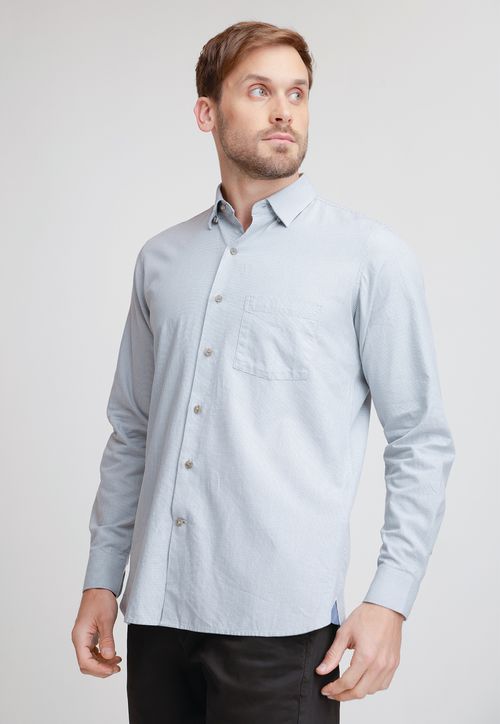 Camisa Hombre Algodón Diseño Slim Ben Verde