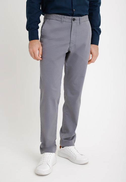 Pantalón Hombre Algodón Liso Slim Vinci Gris