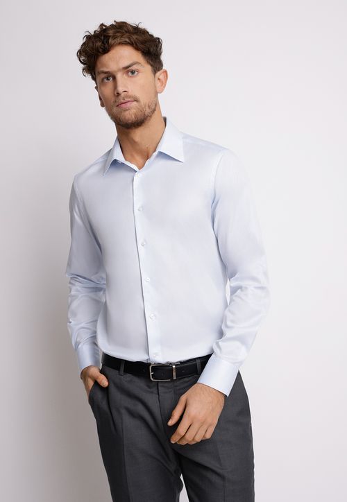 Camisa Formal Hombre Slim Fit Vercelli Algodón Lila