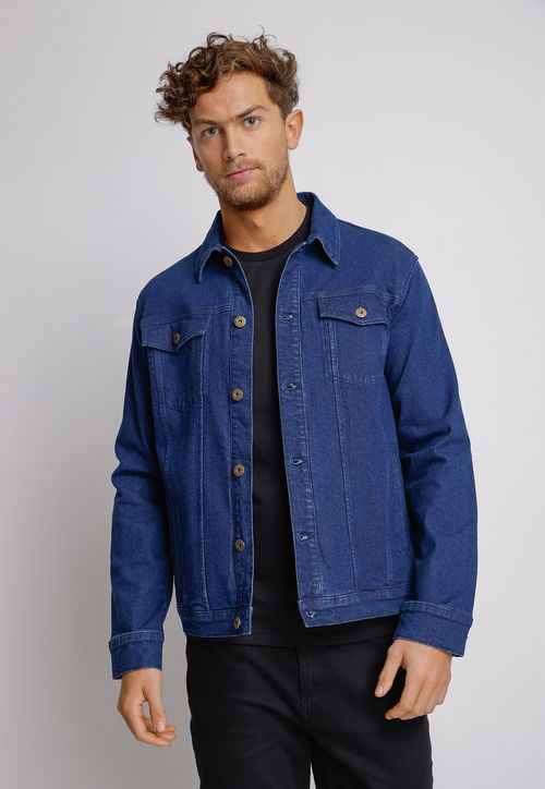Chaqueta hombre Slim Fit Tiana Algodón Azul