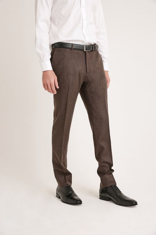 Pantalón Formal Hombre franela café