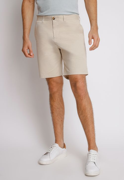 Shorts hombre Slim Fit Valerio Algodón Beige