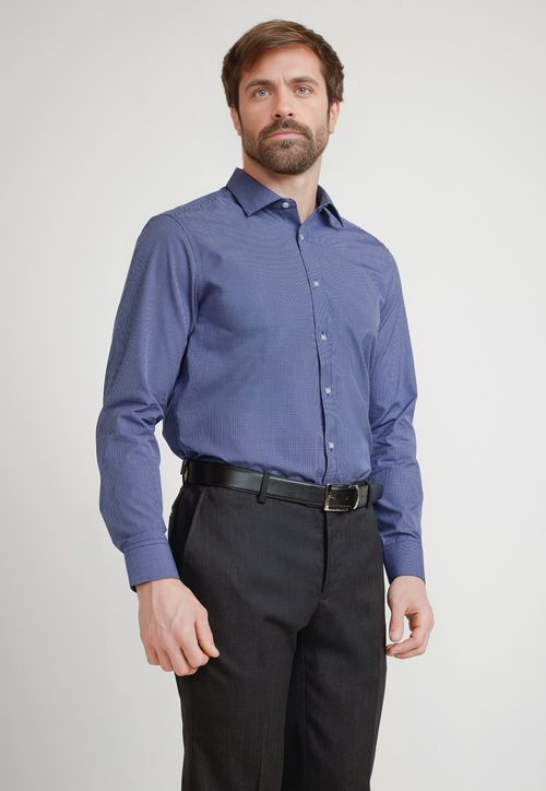 Camisa Hombre Formal Travel Azul