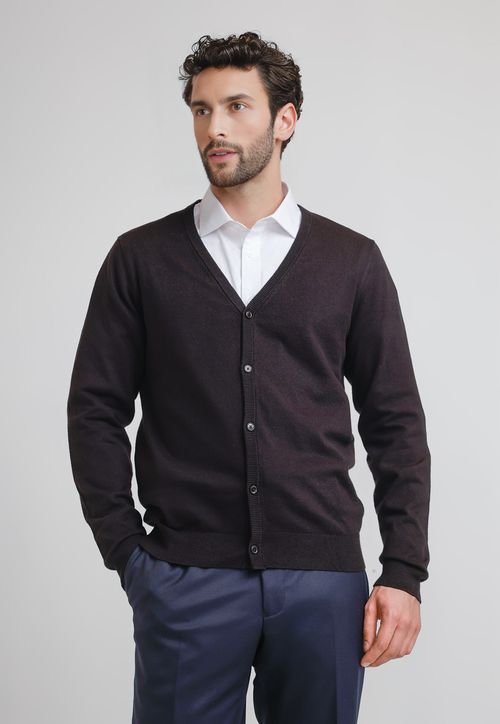 Tejido Hombre Formal Cardigan Negro