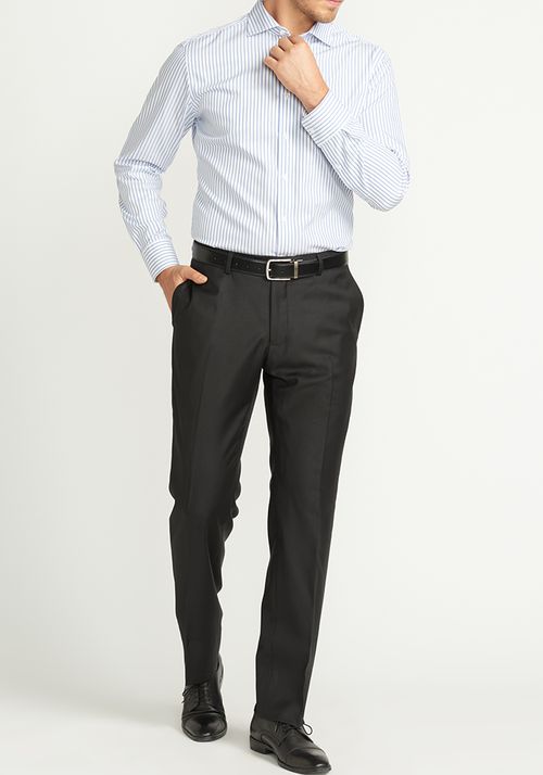 Pantalón Formal Hombre Slim Fit Business Lana Azul marino