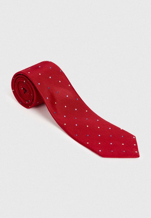 Corbata Formal Hombre Travel Seda Rojo