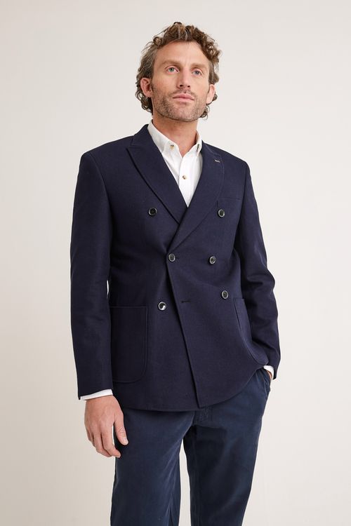 Chaqueta Hombre Algodón Espiga Slim Cross Azul Marino