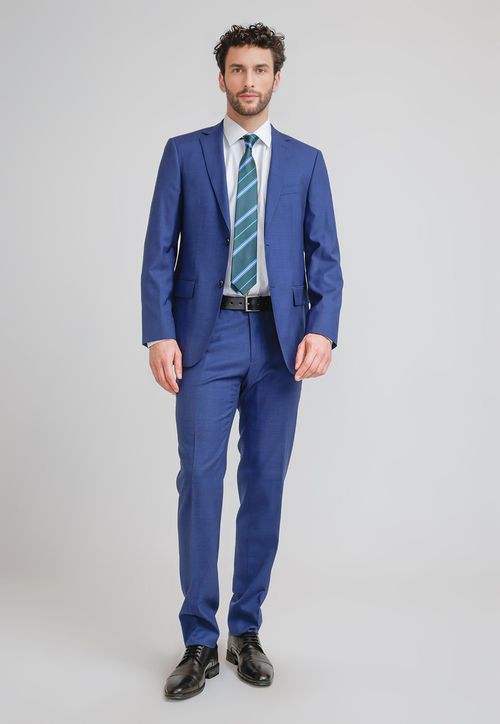 Traje Hombre Formal Lana S100'S Business Azulino