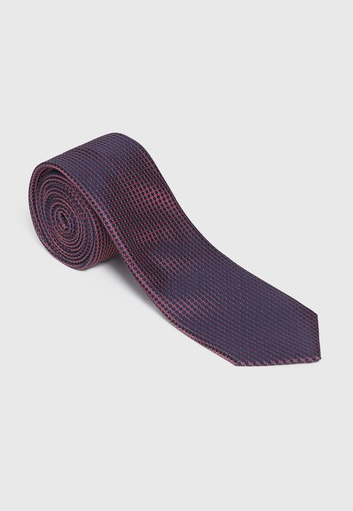 Corbata Formal Hombre Mezcla Seda Algodón Cuadros Executive Rojo