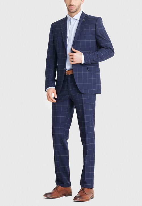 Traje Formal Hombre Slim Fit Vercelli Lana Gris marengo