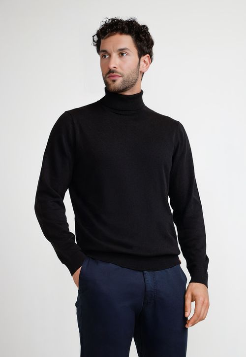 Sweater Hombre Cuello Alto Phastos Negro