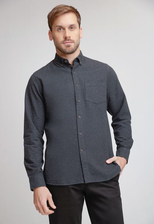 Camisa hombre franela marengo