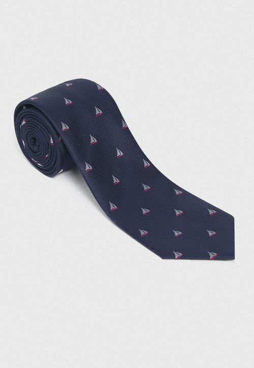 Corbata Formal Hombre Travel Seda Azul