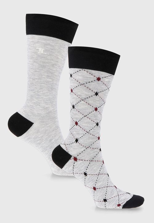 Bi Pack Calcetines Hombre Algodón Fantasía Verde