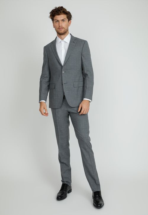 Traje Formal Hombre Slim Fit Sartorial Lana Gris