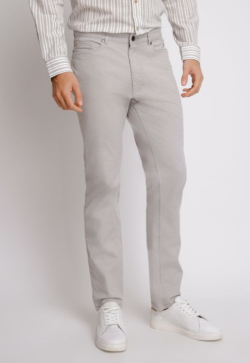 Pantalón hombre Slim Fit Vilas Algodón Gris claro