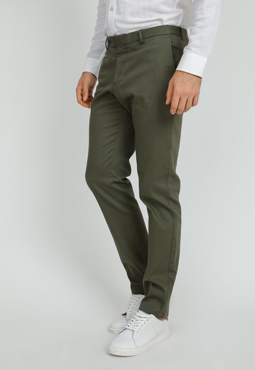 Pantalón  hombre Slim Fit Tevere Algodón Verde