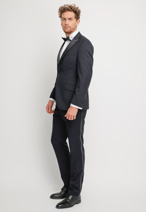 Traje Formal Hombre Slim Fit Luxury Lana Negro
