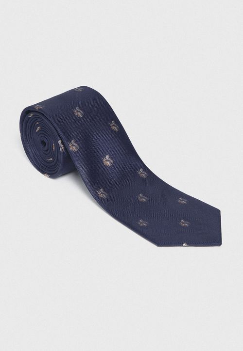Corbata Formal Hombre Travel Seda Azul