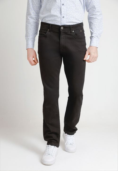 Jeans Hombre Algodón Liso Slim Naze Negro
