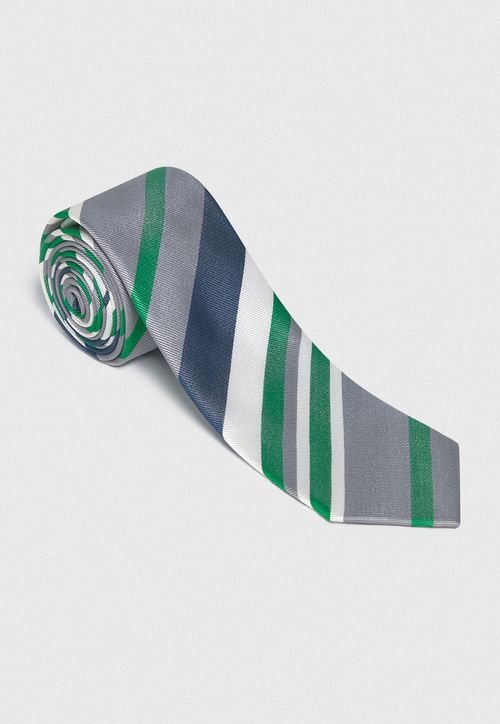 Corbata Formal Hombre Seda Rayas Executive Verde