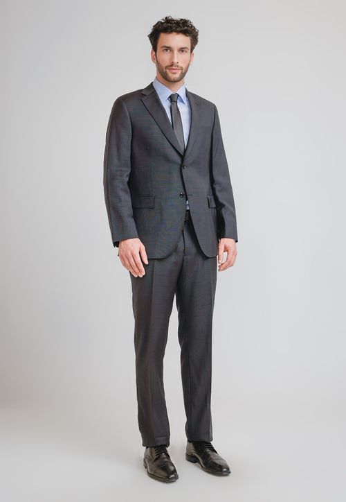 Traje Hombre Formal Lana S100'S Travel Marengo