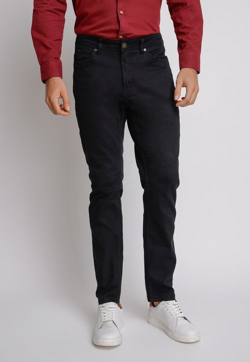 Jeans Hombre Slim Fit Namor Algodón Negro