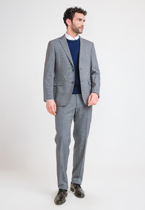Traje Hombre Formal Lana S100'S Travel Gris