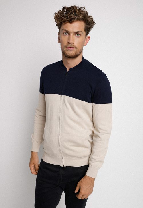 Sweater Prometeo Bomber azul marino