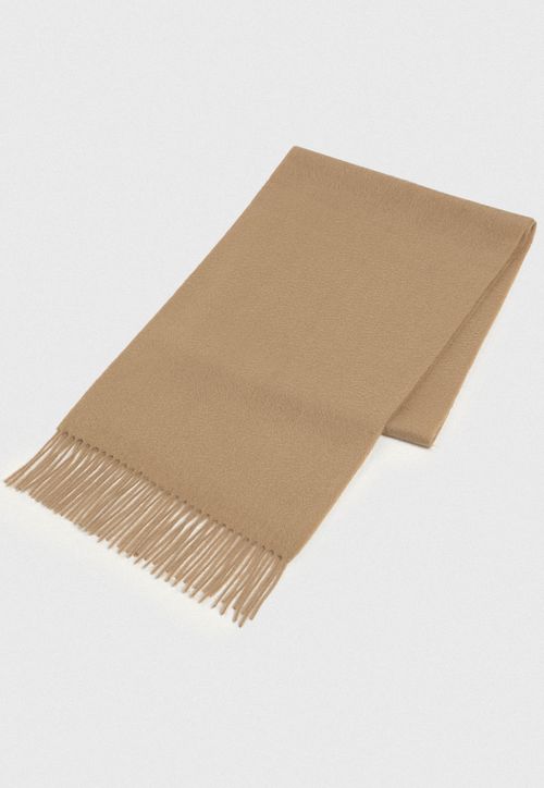 Bufanda de lana cuadros camel