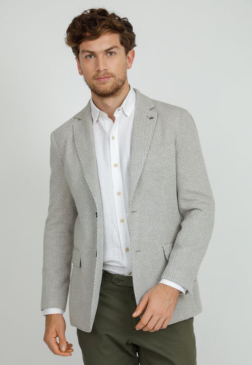 Chaqueta Hombre Slim Fit Carl Algodón Gris