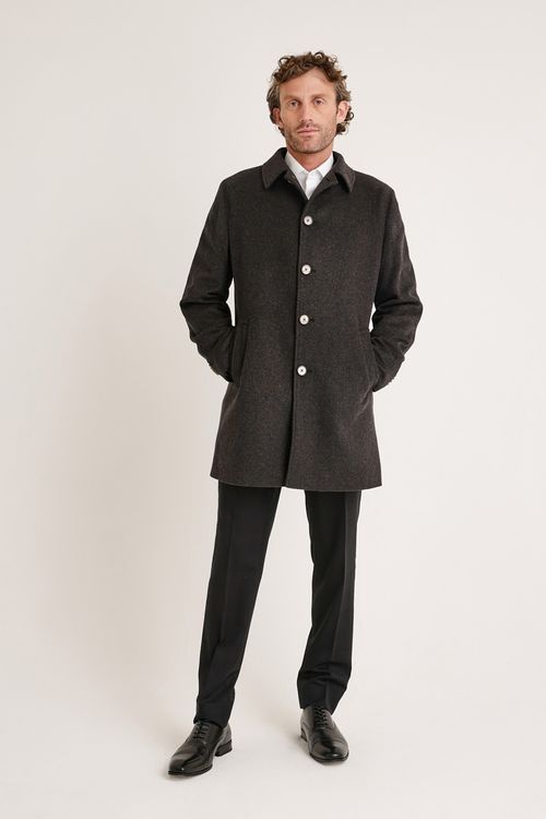 Chaquetón Hombre Formal Lana Regular Javier Gris Oscuro