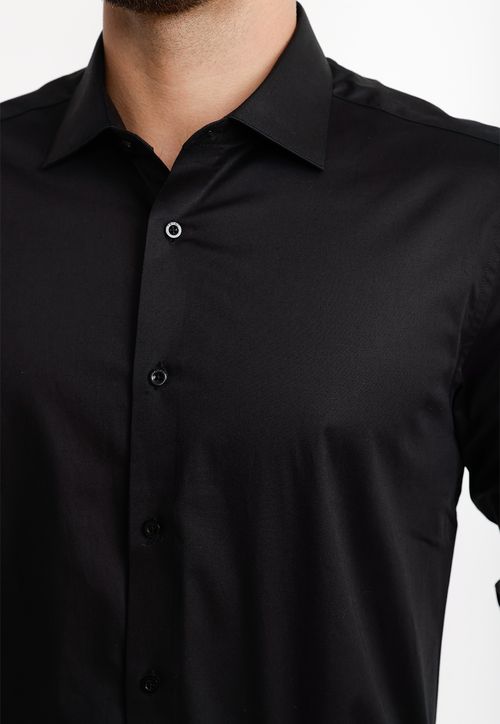 Camisa Hombre Formal Popelina Dynamic Negro