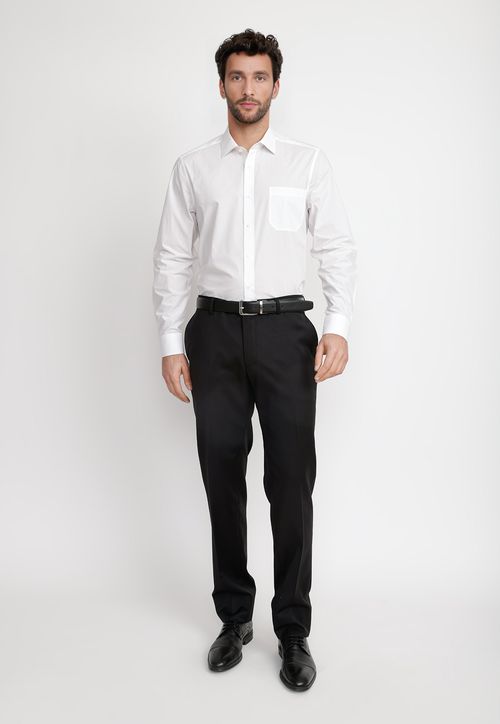 Camisa Hombre Formal Popelina Classic Blanco