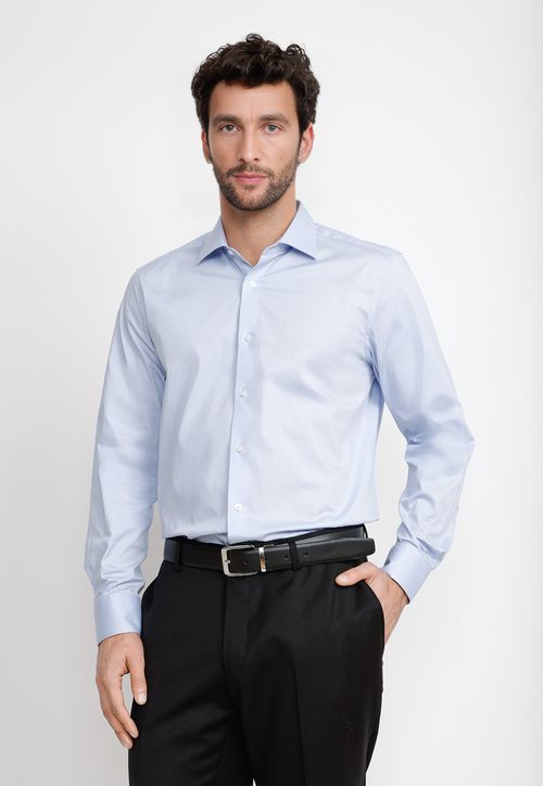 Camisa Hombre Formal Popelina Dynamic Celeste