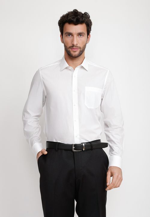 Camisa Hombre Formal Popelina Classic Blanco