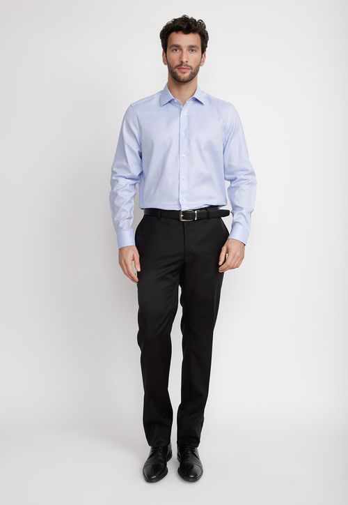Camisa Hombre Formal Twill Classic Celeste