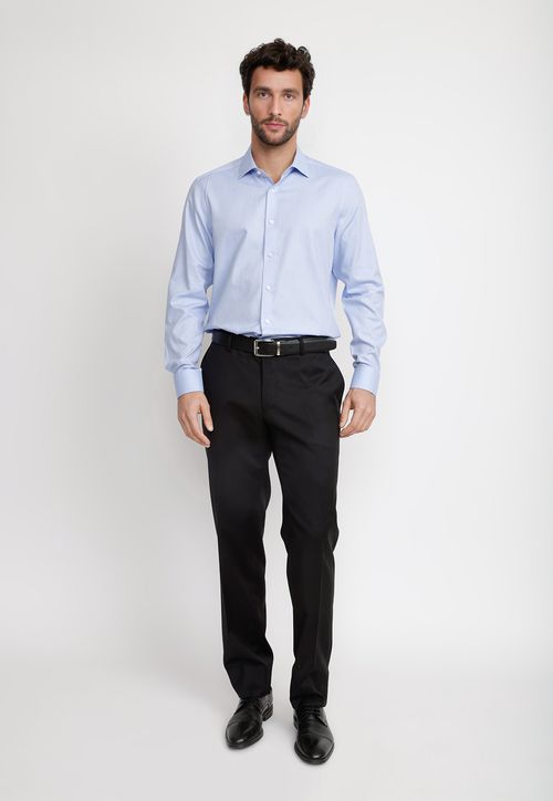 Camisa Hombre Formal Dobby Classic B Celeste