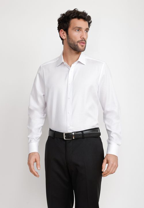 Camisa Hombre Formal Twill Classic Blanco