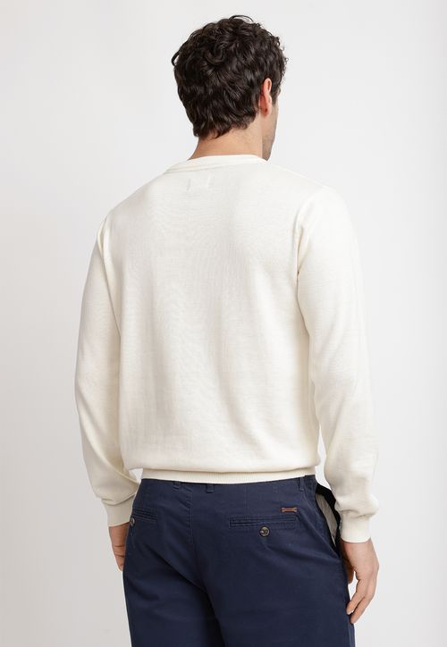 Sweater Cuello C Algodón Phelps Crudo