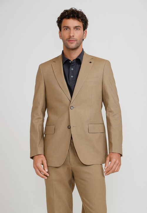 Chaqueta Hombre Lino Cesar Arena