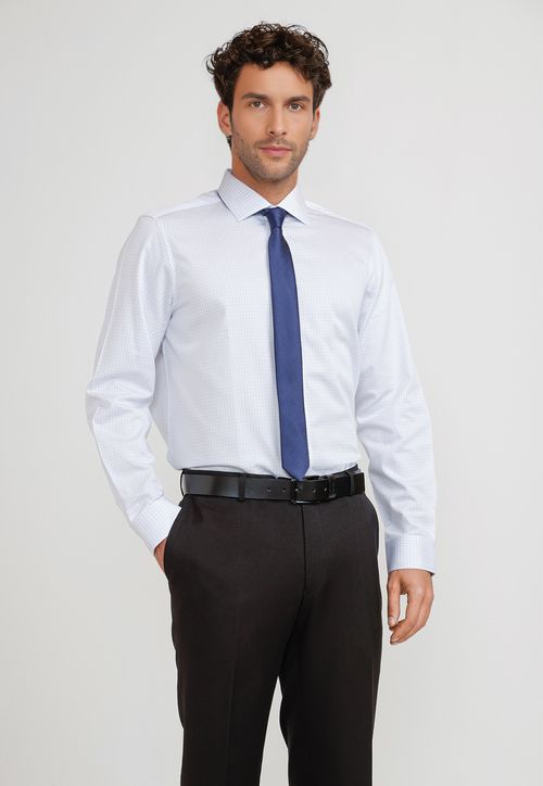 Camisa Hombre Formal Algodón Classic Celeste