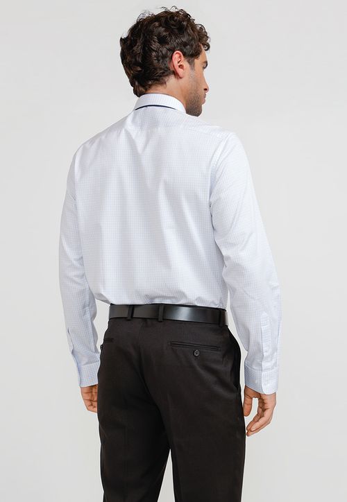 Camisa Hombre Formal Algodón Classic Celeste