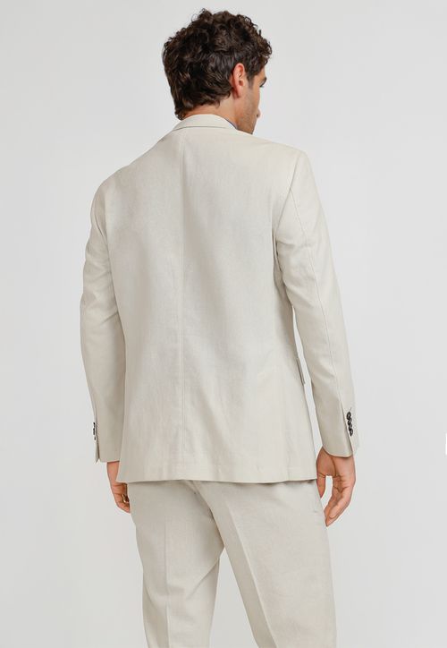 Chaqueta Hombre Lino Cesar Crudo