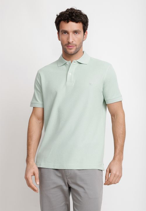 Polera Polo Pique Algodón Marini Menta