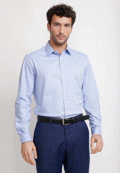 Camisa Hombre Formal Graduación Celeste