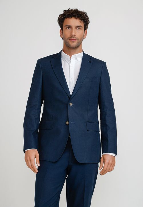 Chaqueta Hombre Lino Cesar Azul Marino