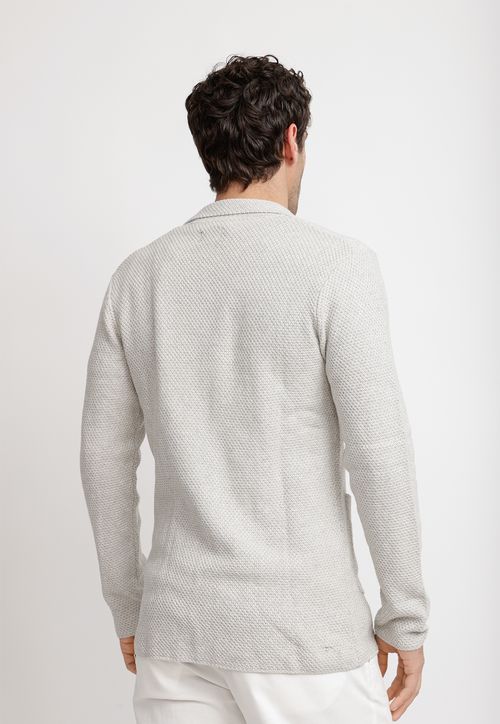 Cardigan 3 Botones Algodón Paulo Beige